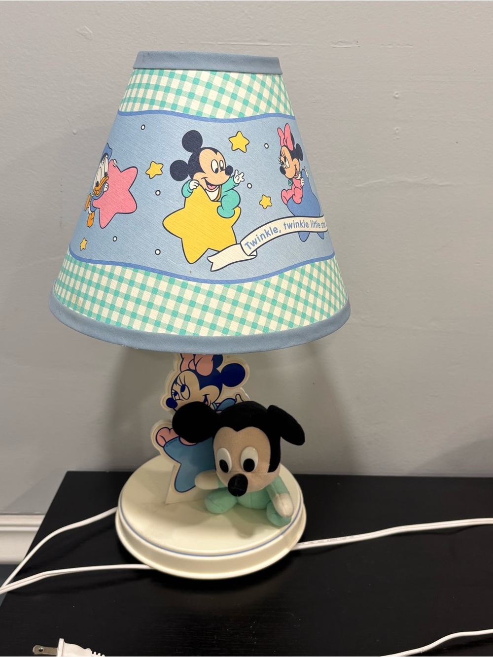 Disney vintage Mickey Mouse baby nursery working table lamp Minnie Donald  retro